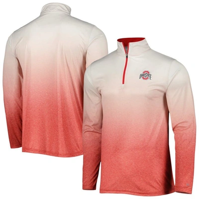 Shop Colosseum White/scarlet Ohio State Buckeyes Laws Of Physics Quarter-zip Windshirt