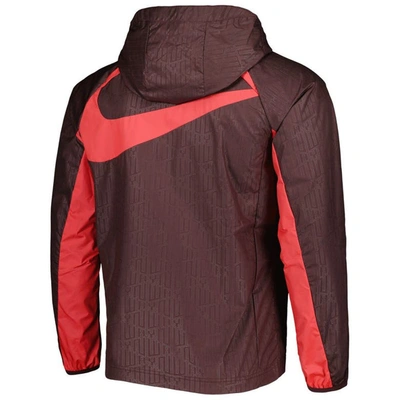 Shop Nike Maroon Liverpool Awf Raglan Full-zip Jacket