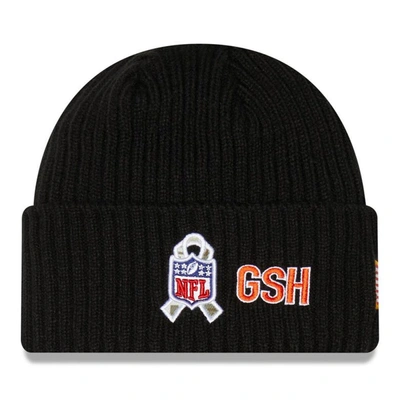 Shop New Era Youth  Black Chicago Bears 2022 Salute To Service Knit Hat