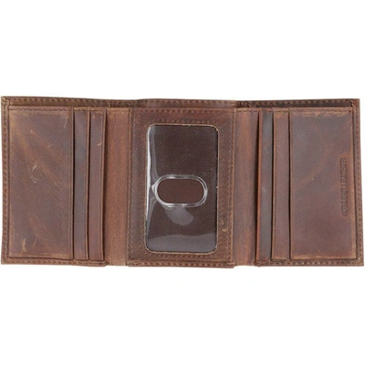 Shop Evergreen Enterprises Los Angeles Chargers Leather Team Tri-fold Wallet In Brown