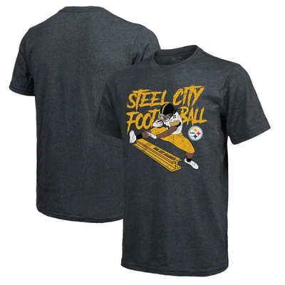Shop Majestic Threads Najee Harris Charcoal Pittsburgh Steelers Tri-blend Steel City Player T-shirt