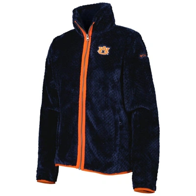 Shop Columbia Navy Auburn Tigers Fireside Ii Sherpa Full-zip Jacket