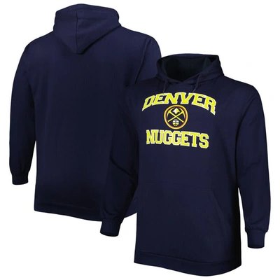 Shop Profile Navy Denver Nuggets Big & Tall Heart & Soul Pullover Hoodie