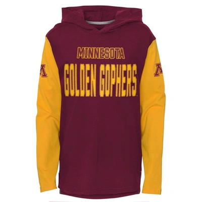 Shop Outerstuff Youth Maroon Minnesota Golden Gophers Heritage Hoodie Long Sleeve T-shirt