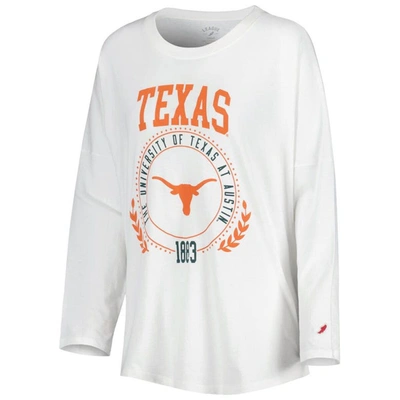 Shop League Collegiate Wear White Texas Longhorns Clothesline Oversized Long Sleeve T-shirt