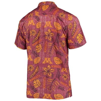 Shop Wes & Willy Maroon Minnesota Golden Gophers Vintage Floral Button-up Shirt