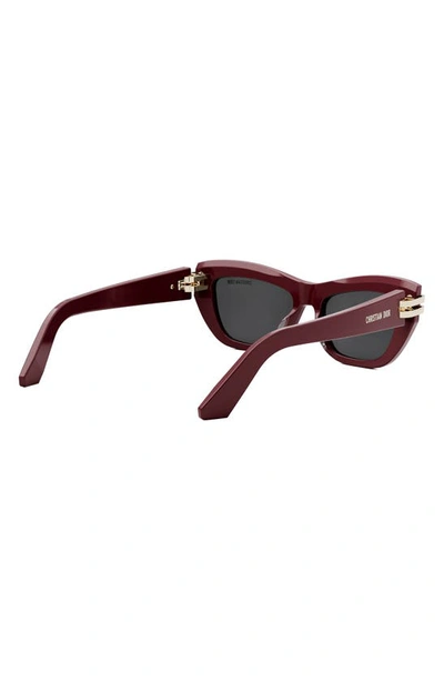 Shop Dior C B2u Butterfly Sunglasses In Shiny Red / Smoke