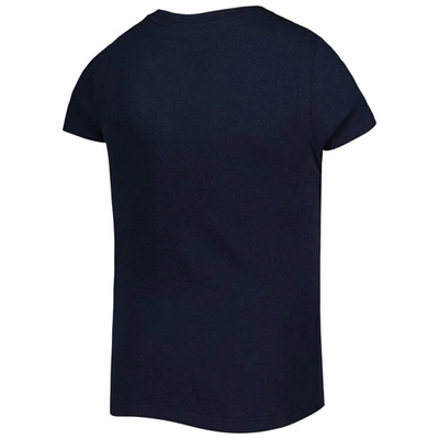 Shop New Era Girls Youth  Navy Chicago Bears Reverse Sequin Wordmark V-neck T-shirt