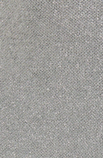 Shop Something New Kloe Metallic Tie Detail Miniskirt In Silver