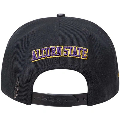 Shop Pro Standard Black Alcorn State Braves Arch Over Logo Evergreen Snapback Hat