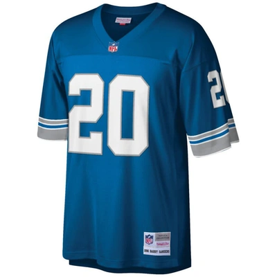 Shop Mitchell & Ness Barry Sanders Blue Detroit Lions Big & Tall 1996 Retired Player Replica Jersey