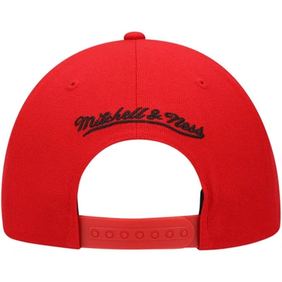 Shop Mitchell & Ness Red Houston Rockets Team Ground Snapback Hat