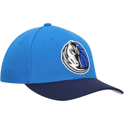 Shop Mitchell & Ness Royal/navy Dallas Mavericks Mvp Team Two-tone 2.0 Stretch-snapback Hat