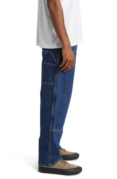 Shop Carhartt Double Knee Work Jeans In Blue Stone Washed