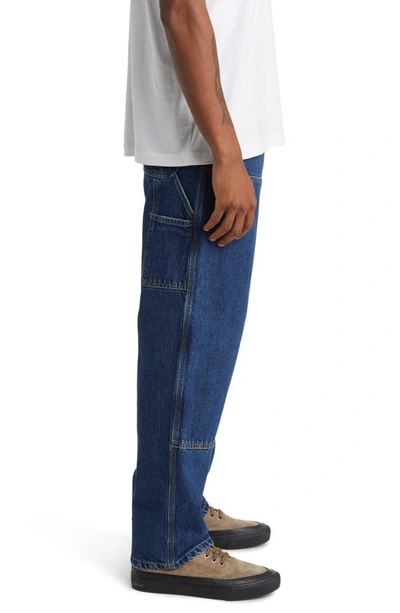 Carhartt Nash Dklow-rise Panelled Jeans In Blue Stone Washed