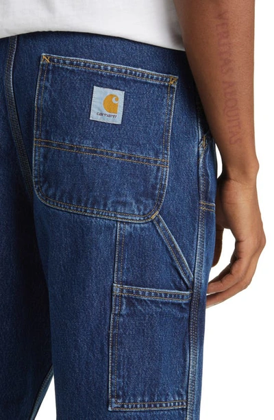 Shop Carhartt Double Knee Work Jeans In Blue Stone Washed