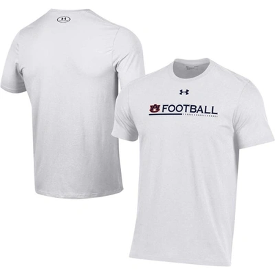 Shop Under Armour White Auburn Tigers 2022 Sideline Football Performance Cotton T-shirt