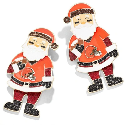 Shop Baublebar Cleveland Browns Santa Claus Earrings In Orange