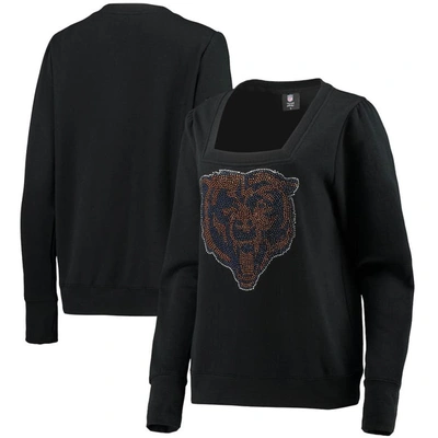 Shop Cuce Black Chicago Bears Winners Square Neck Pullover Sweatshirt