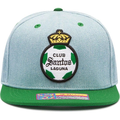 Shop Fan Ink Denim/green Santos Laguna Nirvana Snapback Hat