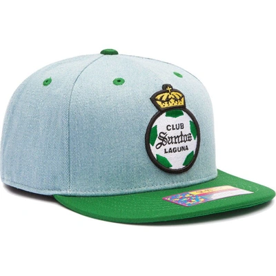 Shop Fan Ink Denim/green Santos Laguna Nirvana Snapback Hat