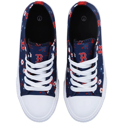 Shop Foco Navy Boston Red Sox Flower Canvas Allover Shoes