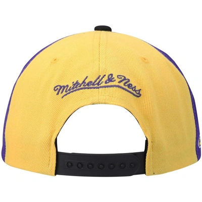 Shop Mitchell & Ness Gold Los Angeles Lakers On The Block Snapback Hat