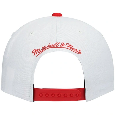 Shop Mitchell & Ness White/red Atlanta Hawks Hardwood Classics 50th Anniversary Snapback Hat