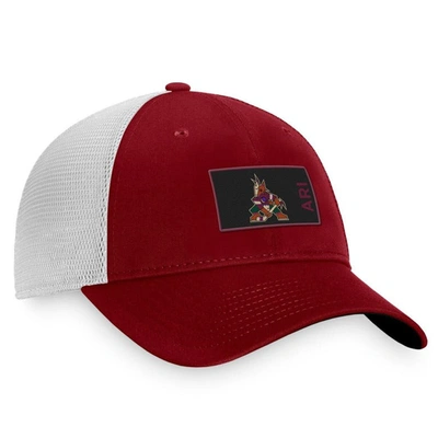 Shop Fanatics Branded Garnet/white Arizona Coyotes Authentic Pro Rink Trucker Snapback Hat