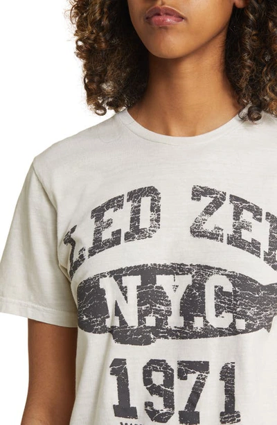 Shop Philcos Led Zeppelin Nyc Blimp Cotton Graphic T-shirt In Sand