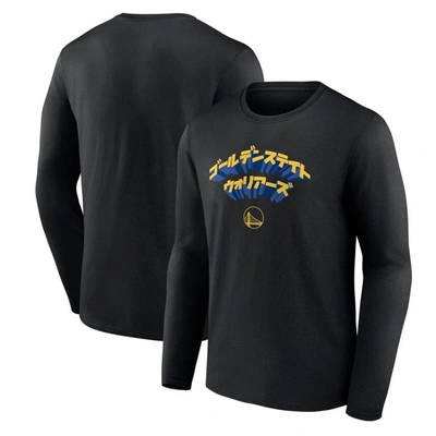 Shop Fanatics Branded Golden State Warriors Japanese Heritage Long Sleeve T-shirt In Black