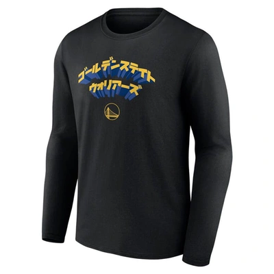 Shop Fanatics Branded Golden State Warriors Japanese Heritage Long Sleeve T-shirt In Black