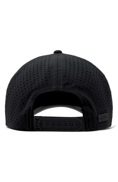 Melin Odyssey Brick Hydro Performance Snapback Hat In Black Camo Midnight