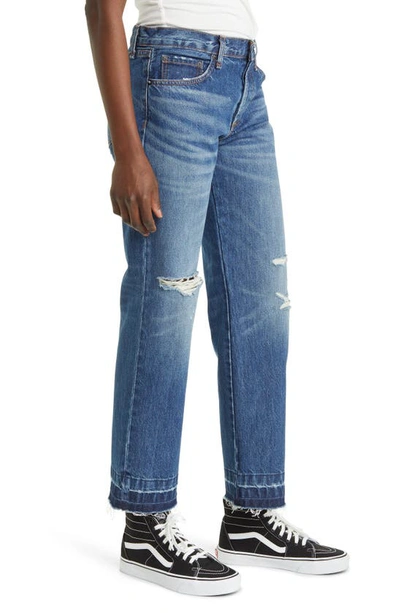 Shop Askk Ny Ripped Low Rise Straight Leg Jeans In Aspen