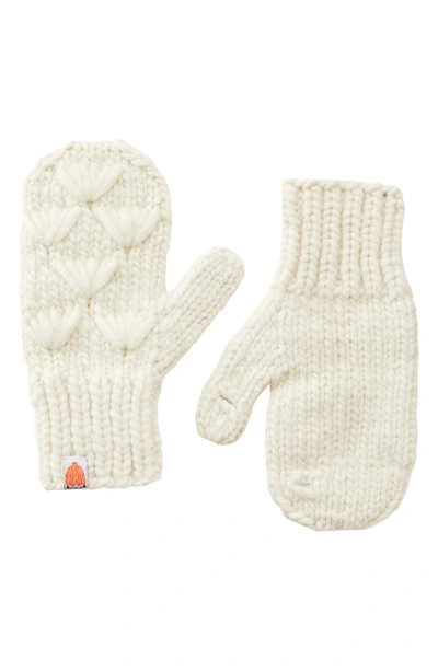Shop Sh T That I Knit The Motley Merino Wool Mittens In White Lie