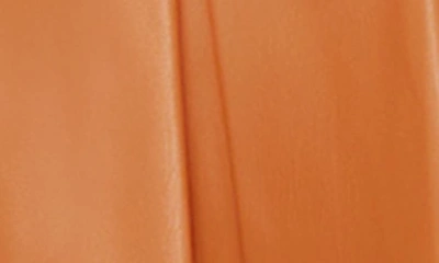 Shop Susana Monaco Faux Leather Godet Miniskirt In Caramel