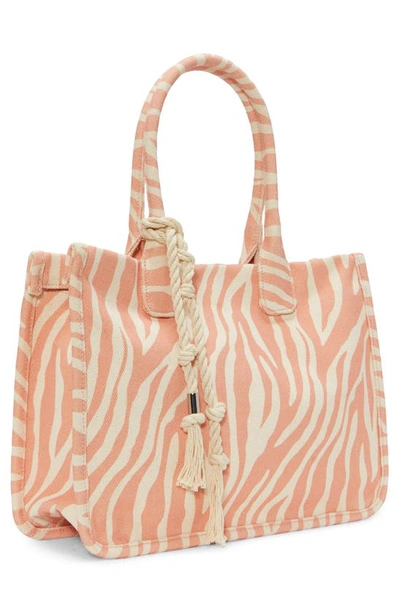Shop Vince Camuto Orla Canvas Tote In Starfish Heavy Textured Canvas