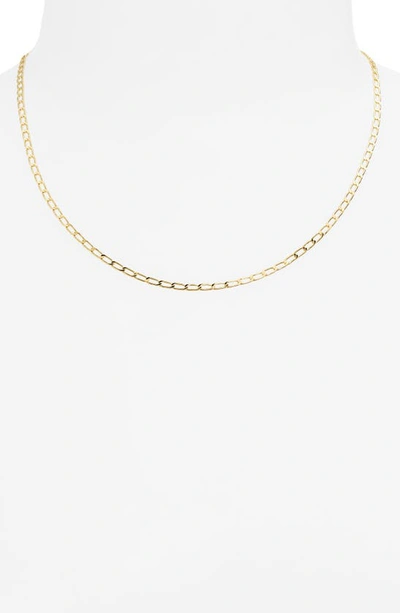 Shop Argento Vivo Sterling Silver Mini Paper Clip Chain Necklace In Gold
