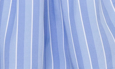 Shop Habitual Stripe Puff Sleeve Sundress In Blue
