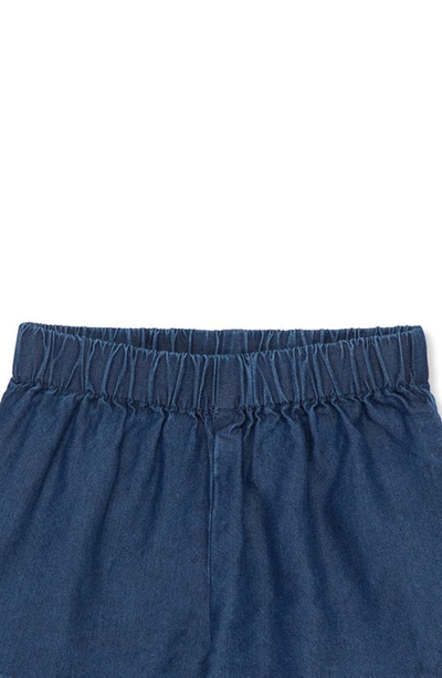 Shop Habitual Pintuck Denim Top & Shorts Set In Indigo