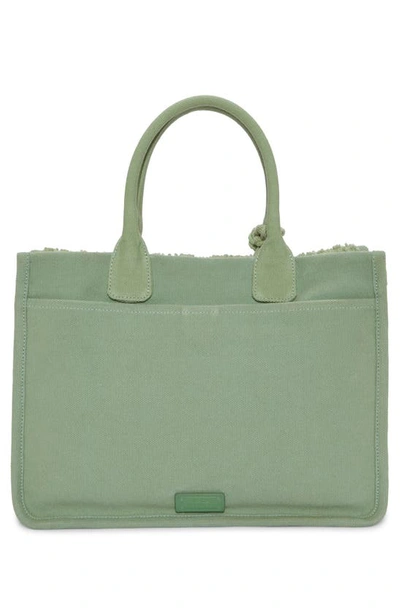 Shop Vince Camuto Orla Woven Tote In Seafoam Heavy Textured Canvas
