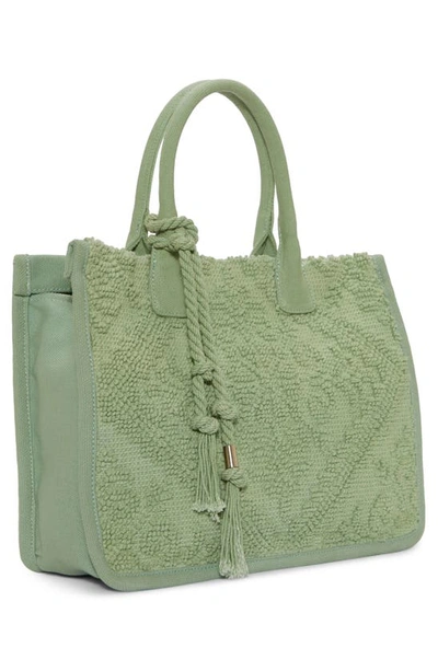 Shop Vince Camuto Orla Woven Tote In Seafoam Heavy Textured Canvas