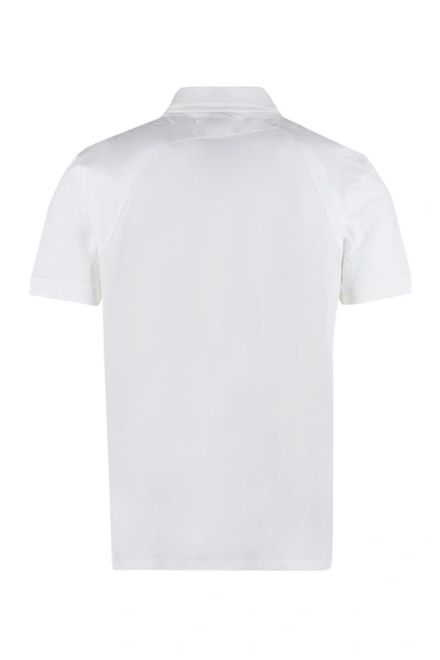 Shop Alexander Mcqueen Short Sleeve Cotton Polo Shirt In White