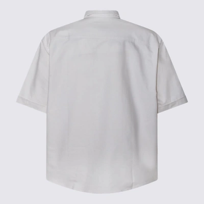 Shop Ami Alexandre Mattiussi Ami Paris White And Red Cotton Ami De Coeur Shirt In Chalk