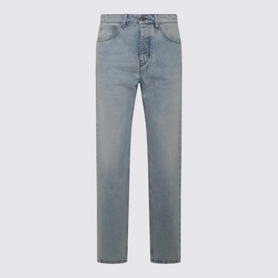 Shop Ami Alexandre Mattiussi Ami Paris Light Blue Cotton Jeans