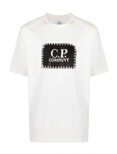 Shop C.p. Company C.p.company T-shirts And Polos In Gauze White