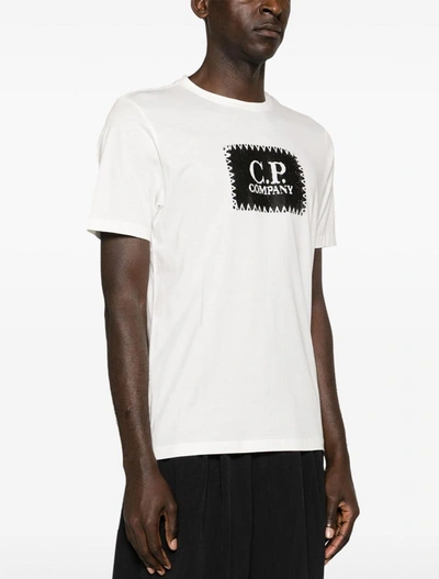 Shop C.p. Company C.p.company T-shirts And Polos In Gauze White