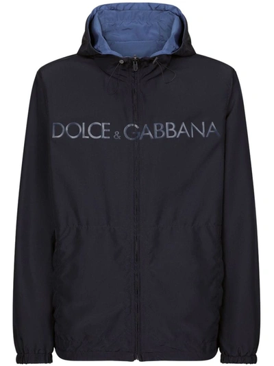Shop Dolce & Gabbana Reversible Jacket In Blue