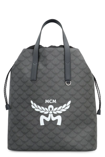 Shop Mcm Himmel Faux Leather Backpack In Black