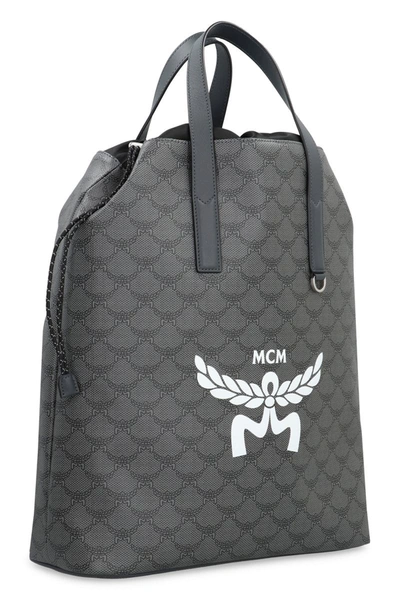 Shop Mcm Himmel Faux Leather Backpack In Black